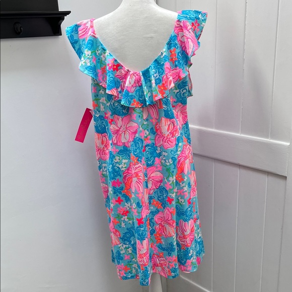 NWT Lilly Pulitzer Alessa Dress-Surf Blue Luscious Lions - Picture 2 of 13